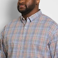 Van Heusen Cronbie Mens Long Sleeve Slim Fit Wrinkle Free Big and Tall Button-Down Shirt