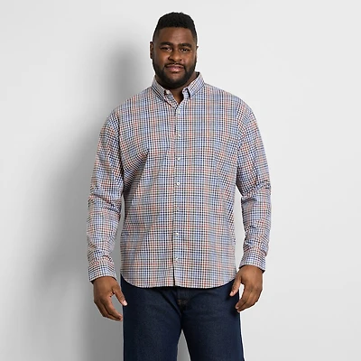 Van Heusen Cronbie Mens Long Sleeve Slim Fit Wrinkle Free Big and Tall Button-Down Shirt
