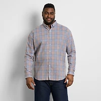 Van Heusen Cronbie Mens Long Sleeve Slim Fit Wrinkle Free Big and Tall Button-Down Shirt
