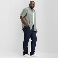 Shaquille O'Neal XLG™ Mens Short Sleeve Regular Fit Big and Tall Button-Down Shirt