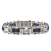 Mens Stainless Steel 8 1/2 Inch Link Bracelet