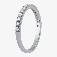 (H-I / I1) Womens 2 CT. T.W. Lab Grown White Diamond 10K Gold Pear Side Stone Halo Bridal Set