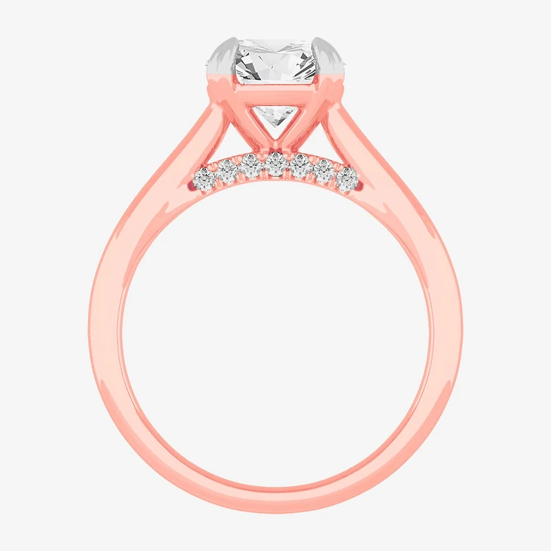 G-H / SI1-SI2) Womens CT. T.W. Lab Grown White Diamond 14K Gold Round Solitaire Engagement Ring