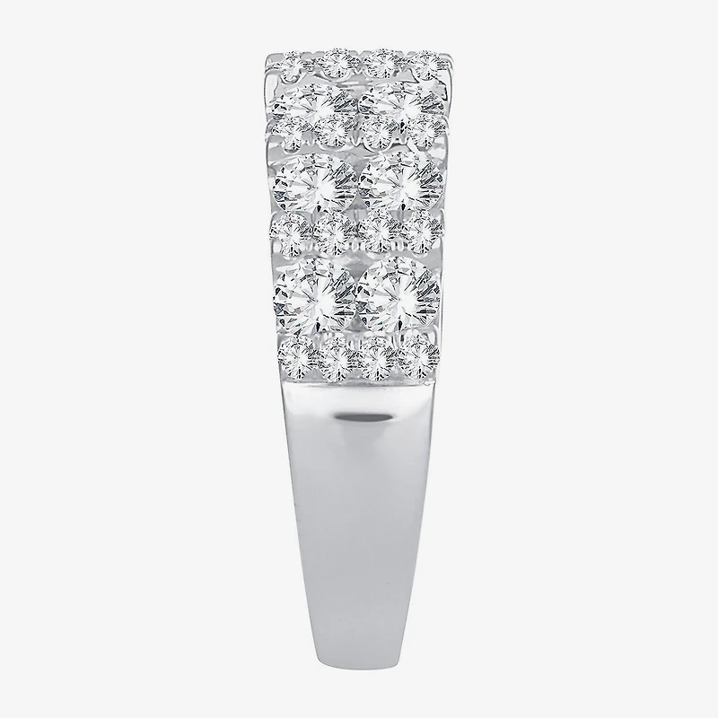 Womens 2 CT. T.W. Natural White Diamond 10K Gold Anniversary Wedding Band