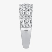 Womens 2 CT. T.W. Natural White Diamond 10K Gold Anniversary Wedding Band