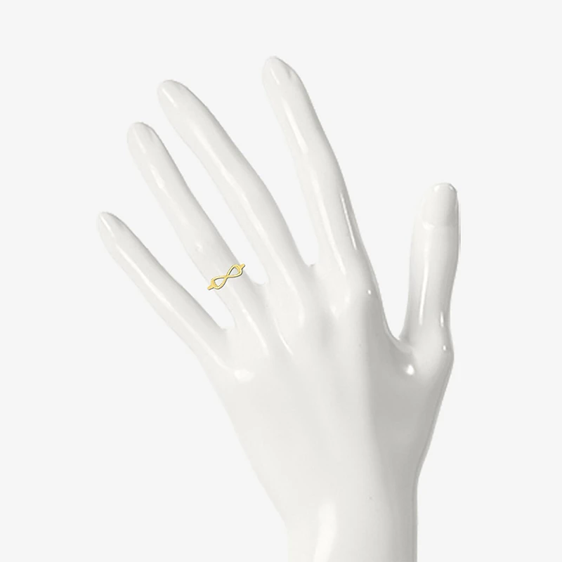 Womens 5MM 10K Gold Infinity Band