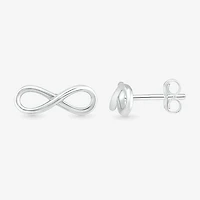 10K Gold 4.3mm Infinity Stud Earrings