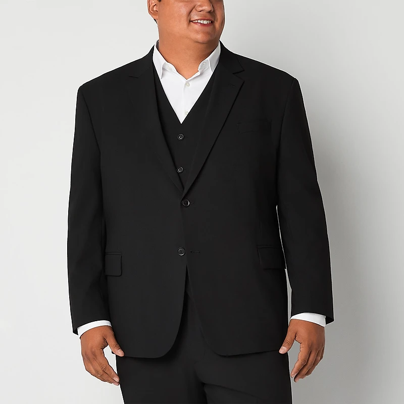 J. Ferrar Ultra Comfort Mens Stretch Fabric Regular Fit Big and Tall Suit Jacket