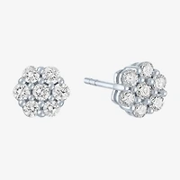 Diamond Blossom (G-H / I1-I2) 1/2 CT. T.W. Lab Grown White Diamond 10K Gold Stud Earrings