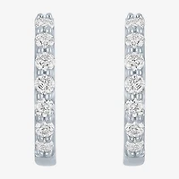 (H-I / SI2-I1) Diamond Addiction 1/4 CT. T.W. Lab Grown White 13mm Hoop Earrings