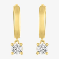 Diamond Addiction (G-H / I1-I2) Womens 1/3 CT. T.W. Lab Grown White Diamond 10K Gold 15mm Round Hoop Earrings