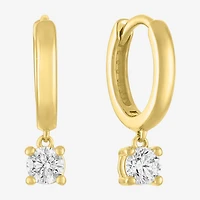Diamond Addiction (G-H / I1-I2) Womens 1/3 CT. T.W. Lab Grown White Diamond 10K Gold 15mm Round Hoop Earrings