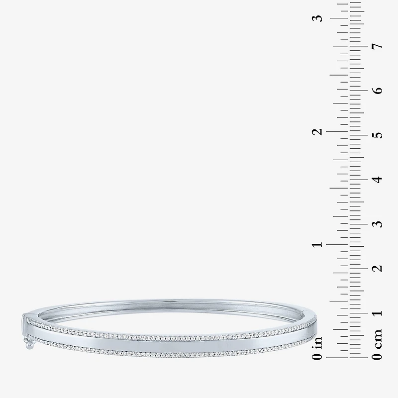 Diamond Addiction (G-H / Si2-I1) Womens 1/2 CT. T.W. Lab Grown White Sterling Silver Bangle Bracelet