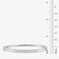 Diamond Addiction (G-H / Si2-I1) Womens 1/2 CT. T.W. Lab Grown White Sterling Silver Bangle Bracelet