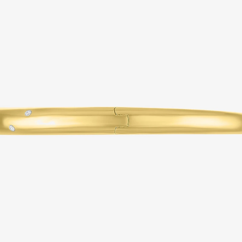 Diamond Addiction (G-H / I1-I2) Womens 1/10 CT. T.W. White Diamond 14K Gold Over Stainless Steel Cuff Bracelet