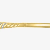 Diamond Addiction (G-H / I1-I2) Womens 1/10 CT. T.W. White Diamond 14K Gold Over Silver Cuff Bracelet