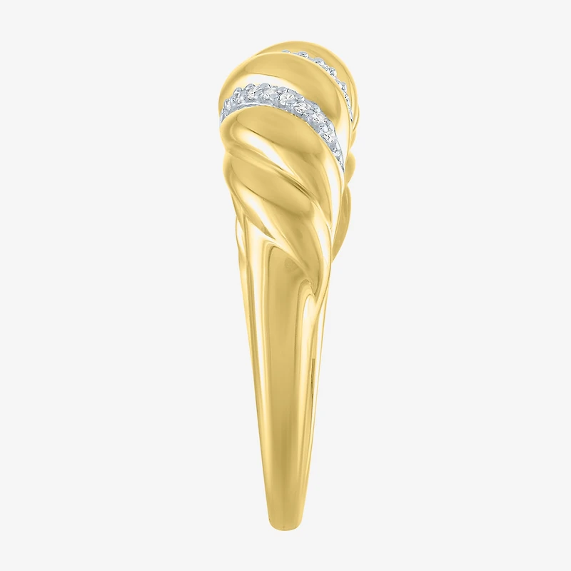 Diamond Addiction (G-H / I1-I2) Womens 7MM 1/10 CT. T.W. Lab Grown White 14K Gold Over Silver Band