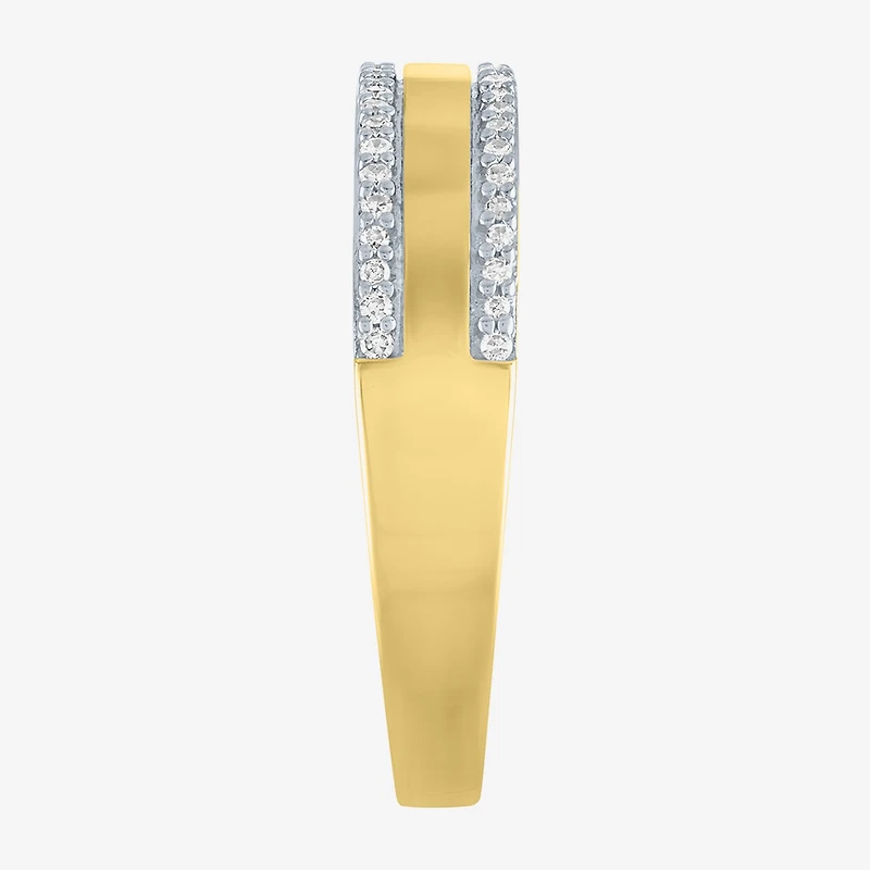 Diamond Addiction (G-H / Si2-I1) Womens 1/7 CT. T.W. Lab Grown White 14K Gold Over Silver Cocktail Ring