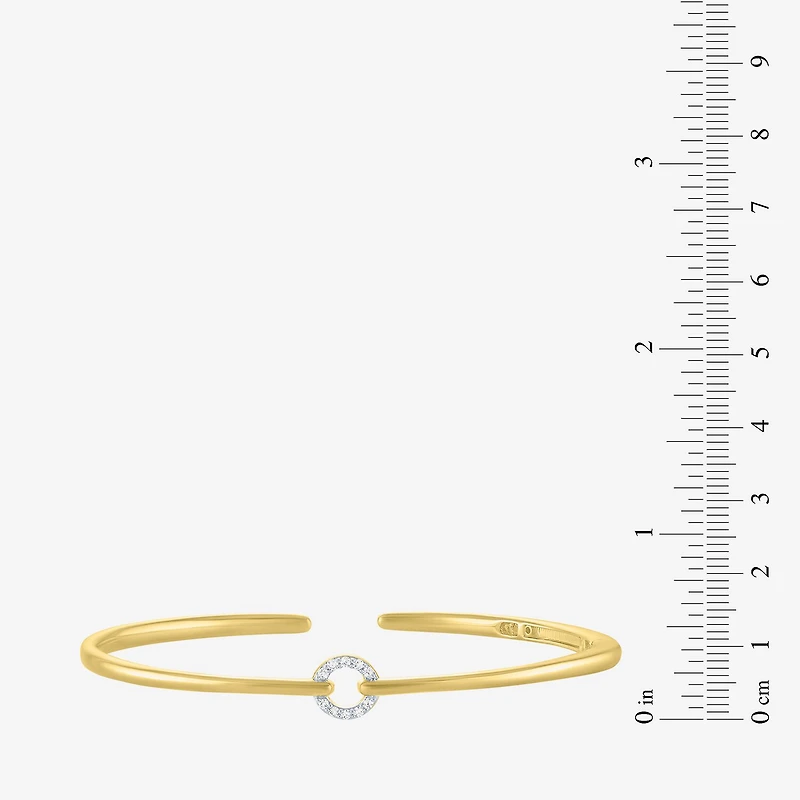 Diamond Addiction (G-H / I1-I2) Womens 1/10 CT. T.W. White Diamond 14K Gold Over Silver Sterling Silver Cuff Bracelet