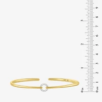 Diamond Addiction (G-H / I1-I2) Womens 1/10 CT. T.W. White Diamond 14K Gold Over Silver Sterling Silver Cuff Bracelet