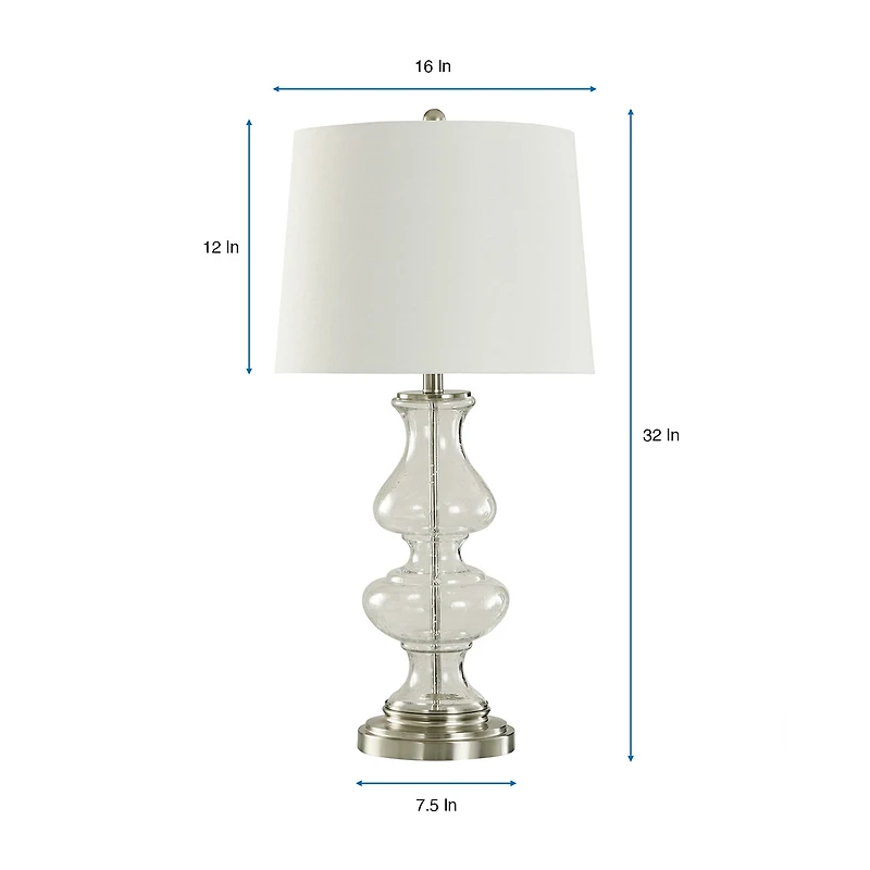 Stylecraft 32" Timeless Glass Table Lamp