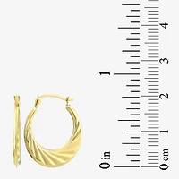 Womens 14K Gold 18mm Round Hoop Earrings