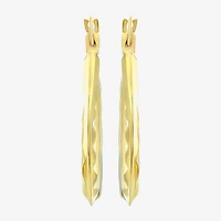 Womens 14K Gold 18mm Round Hoop Earrings