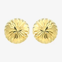 14K Gold 13mm Round Stud Earrings