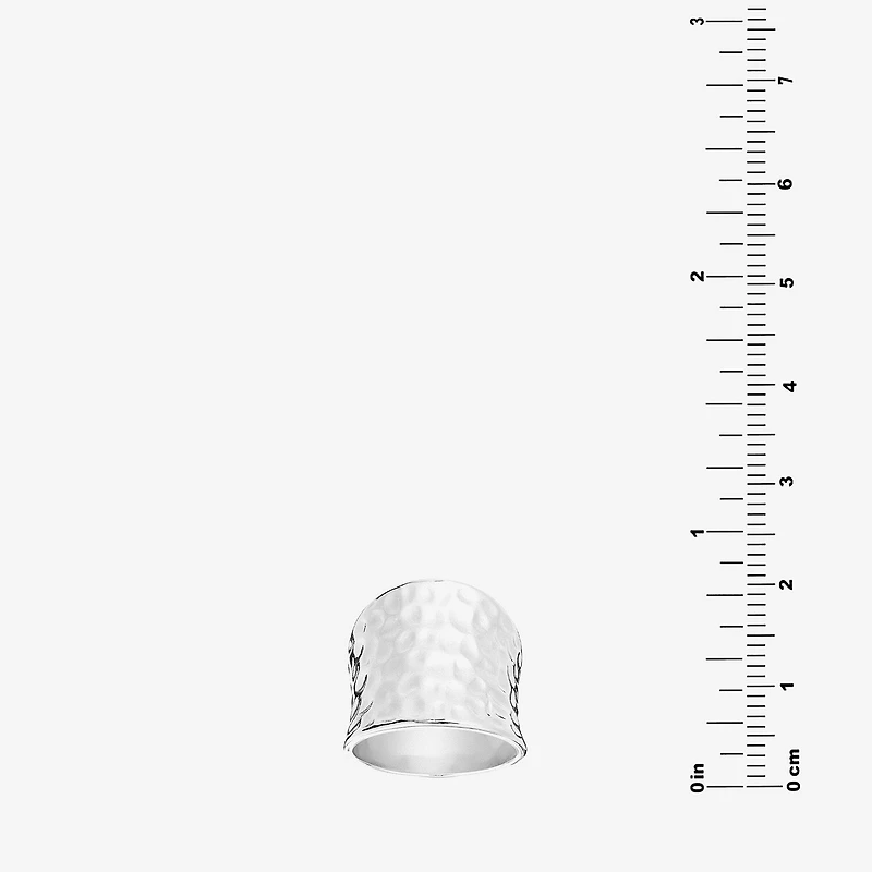 Womens 6.8mm Sterling Silver Band