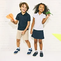 IZOD Little & Big Kid Girls Short Sleeve Cap Midi Shirt Dress