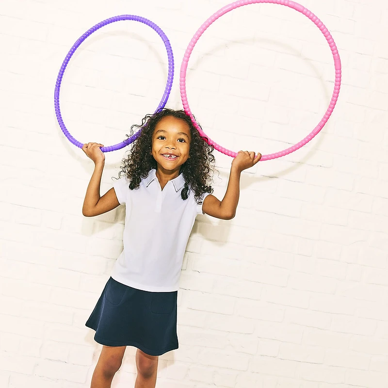 IZOD Little & Big Kid Girls Short Sleeve Cap Midi Shirt Dress