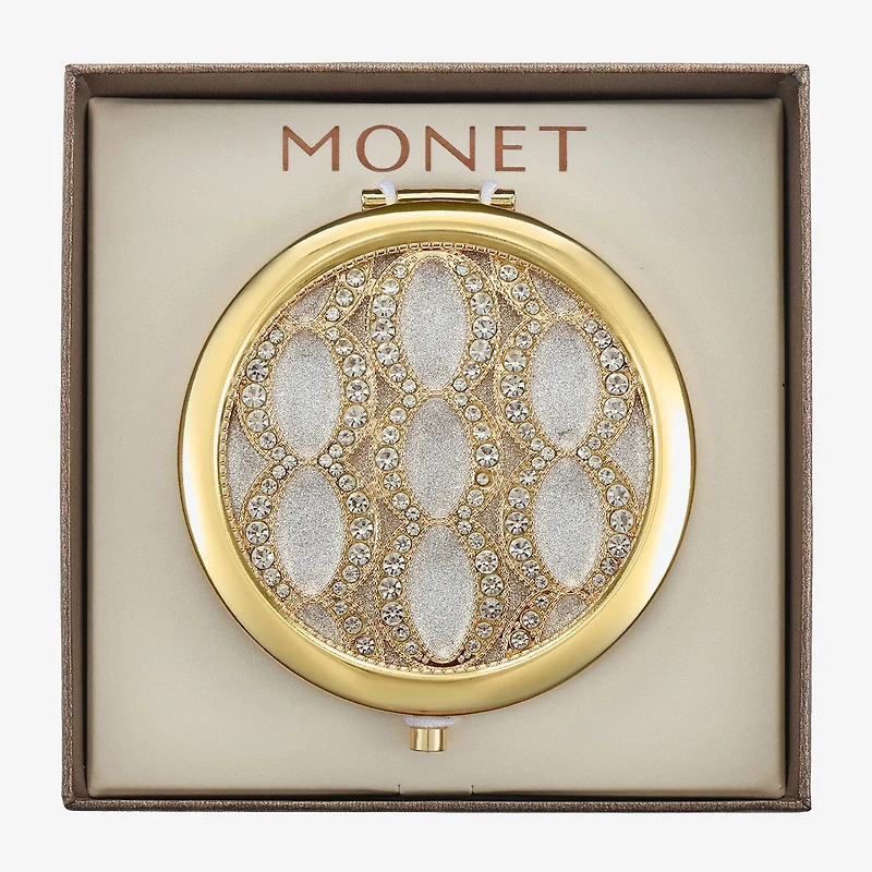 Monet Jewelry Gold Tone Compact Mirror