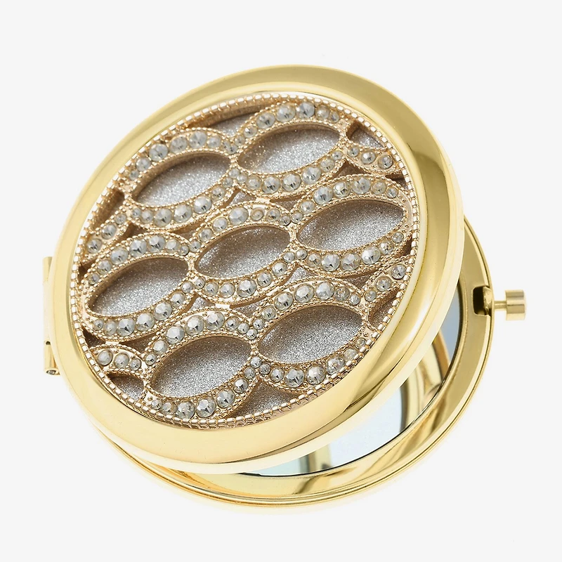 Monet Jewelry Gold Tone Compact Mirror