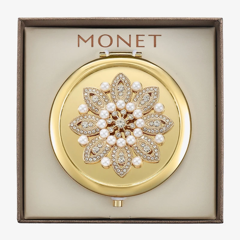 Monet Jewelry Gold Tone Gold Tone Compact Mirror