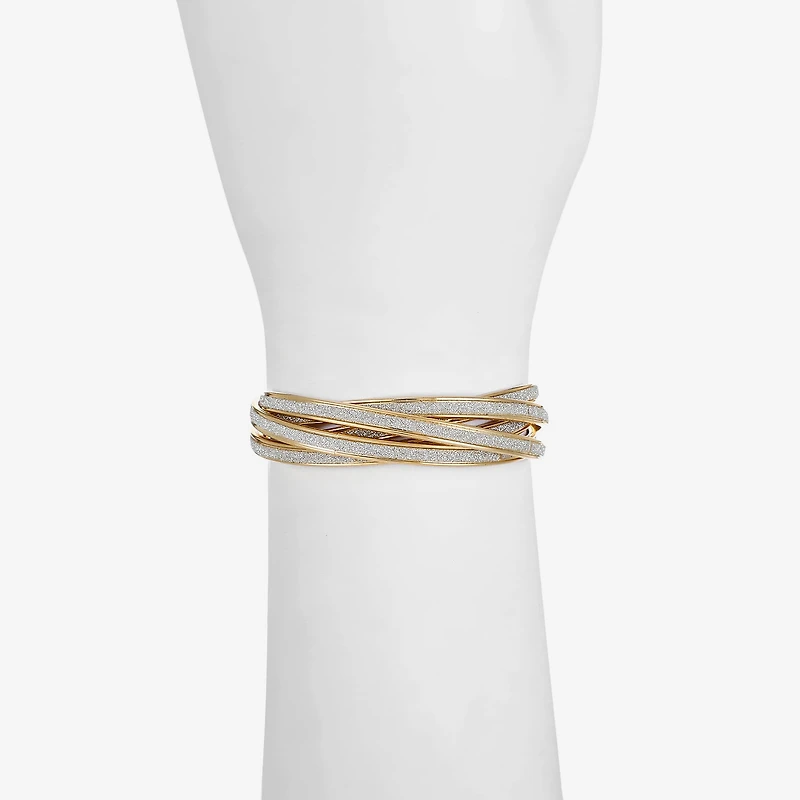 Monet Jewelry Two Tone Womens Bangle Bracelet