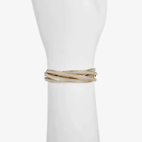Monet Jewelry Two Tone Womens Bangle Bracelet