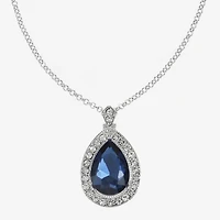 Monet Jewelry Pendant Necklace And Drop Earring Womens Blue 2-pc. Jewelry Set