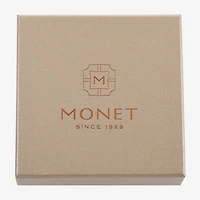 Monet® Simulated Pearl and Crystal Gold-Tone Drop Earring and Necklace Set