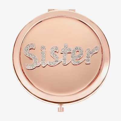 Monet Jewelry Rose Tone Sister Rose Tone Mirrored Compact Mirror