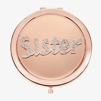 Monet Jewelry Rose Tone Sister Rose Tone Mirrored Compact Mirror