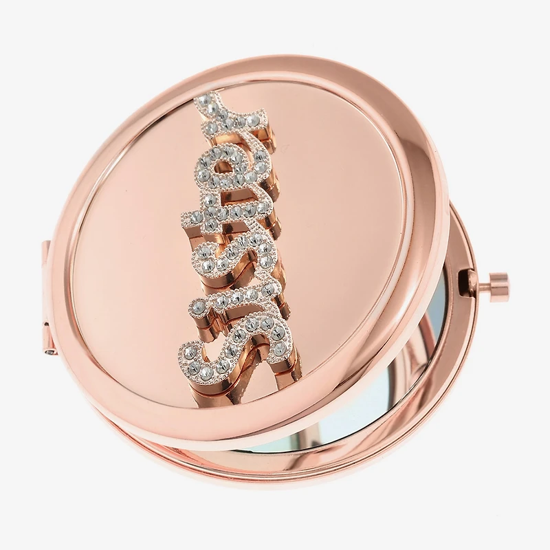Monet Jewelry Rose Tone Sister Rose Tone Mirrored Compact Mirror