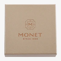 Monet® Simulated Pearl Crystal Double Drop Earring and Necklace Boxed Set