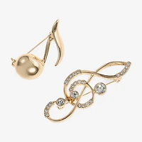 Monet Jewelry Gold Tone Music Notes Pin