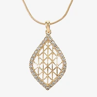 Monet Jewelry Openwork Pendant Necklace And Drop Earring Womens Glass 2-pc. Set