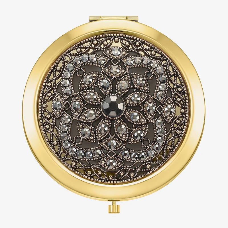 Monet Jewelry Gold Tone Compact Mirror