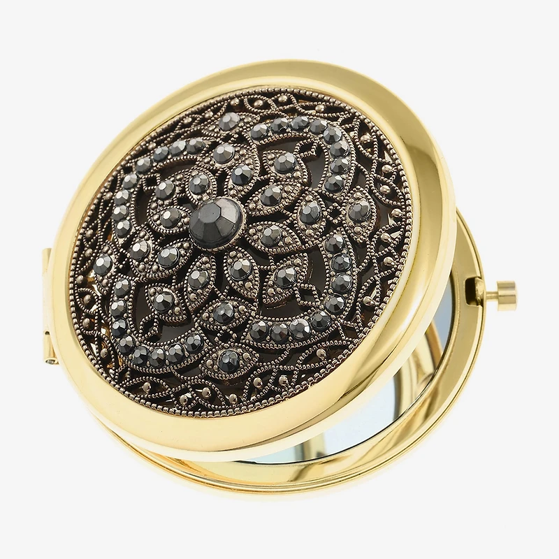 Monet Jewelry Gold Tone Compact Mirror