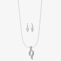 Monet Jewelry Twist Pendant Necklace And Drop Earring Womens Glass 2-pc. Jewelry Set