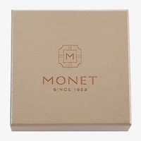Monet Jewelry Gold Tone Pendant Necklace And Drop Earring Womens Glass 2-pc. Jewelry Set