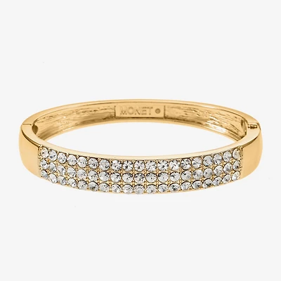 Monet Jewelry Gold Tone Womens Glass Bangle Bracelet