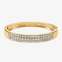 Monet Jewelry Gold Tone Womens Glass Bangle Bracelet